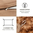 thumbnail image 6 of EMME Faux Fur Duvet Cover Twin-XL Size, 2 Pieces Ultra Soft Fluffy Comforter Cover, Cozy Warm for Winter, Luxury Shaggy Bubble Bedding Sets , 1 Duvet Cover & 1 Pillow Shams (Twin-XL,Tie Dye Brown), 6 of 6