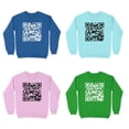 thumbnail image 2 of Ruifaya Sudadera con cuello redondo y código QR de Fu You Sudadera con capucha divertida con código QR para escanear, 2 of 7