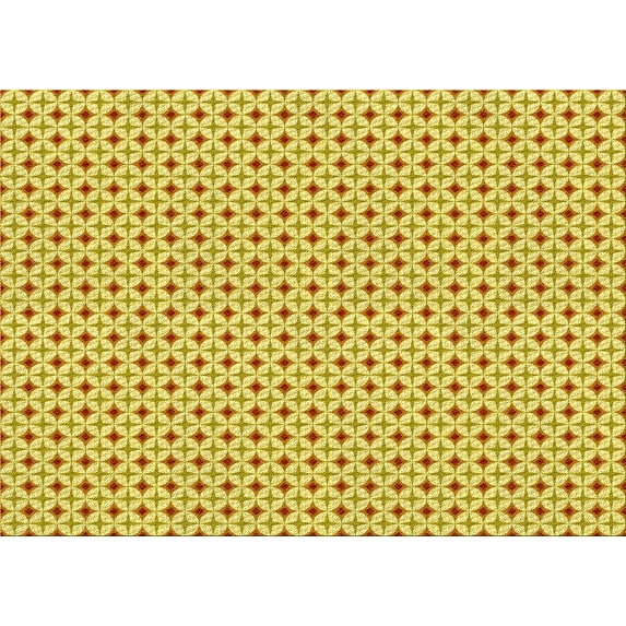 Ahgly Company Indoor Rectangle Patterned Bold Yellow Area Rugs, 8' x 12'