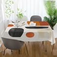 thumbnail image 3 of Yayeee Tablecloths 54" x 54" Rectangle Wrinkle Resistant Party Table Cover, White Abstract Shapes, 3 of 8