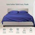 thumbnail image 3 of King Size Sheet Set, 600 Thread Count Pima Cotton Bed Sheet Set, 100% Soft & Durable, Available in 26-30 Inch Mattresses, Soft & Durable Bedding King Size (Solid, Royal Blue), 3 of 5