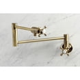 thumbnail image 2 of Kingston Brass KS4103BX Metropolitan Wall Mount Pot Filler Faucet, Antique Brass, 2 of 7