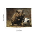 thumbnail image 6 of Kdxio Football Loving Hamster Wall Hanging Tapestries Banner For Bedroom College Dorm Home Living Room Party Decor 29X37 In, 6 of 8