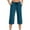 Blue, variant on EHTMSAK Palazzo Pants for Women High Waist Capri Leggings with Pockets for Women Cropped Jogger Running Pants Lounge Loose Fit Drawstring Waist with Side Pockets Army Green S