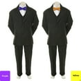 thumbnail image 6 of 6pc Color Bow Tie + New Baby Toddler Boy Black Wedding Suit Tuxedo S-20 New Teen, 6 of 7
