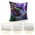thumbnail image 4 of Orinice Dinosaur Lightning Mountain Graphic Decorative Throw Pillow Cover for Home Couch Living Room Bed Sofa Square - Pack of 1 24x24in, 4 of 5
