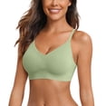 thumbnail image 1 of PEASKJP Womens Sports Bras Full Bust Seamless Nursing Maternity Bras, Green L, 1 of 4