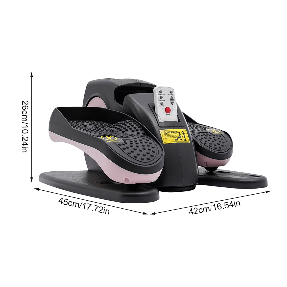 ToppiJoy 60W Under Desk Elliptical Machine,Electric Ellipse Leg Exerciser with Remote Control and LCD Screen, Portable Seated Pedal Exerciser for Home, Gym, Hospital(Pink)
