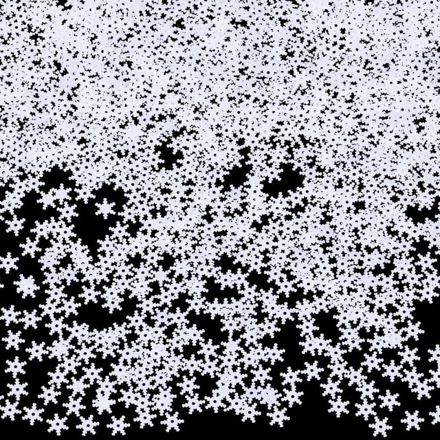 1 Box 6000Pcs Snowflake Sequin Christmas Winter Sequins Small Flat White Paillette with Hole PVC Plastic Snow Glitter Paillettes Ornament for Christmas Tree Party Table DIY Craft Accessories