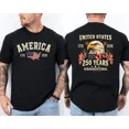 thumbnail image 2 of Bald Eagle 250 Years American Flag 250th Anniversary, USA Front & Back T-Shirt, 2-sided shirt, 2 of 8