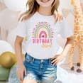 thumbnail image 2 of Hessimy Girls' Short Sleeve Shirts Kids Crewneck T-Shirts Summer Tops Basic Tees(White,5-6 Years), 2 of 4