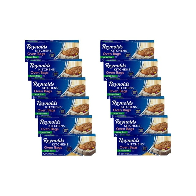 Bolsas para horno Reynolds Kitchens, grandes, 5 unidades (paquete de 12)