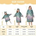 thumbnail image 4 of FORMRS Wearable Blanket Hoodie with Sleeves for Kids Cozy Flannel Sweatshirt, Purple Forest Scene, 4 of 7