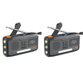 thumbnail image 1 of WDOplteas Radio Emergencia Alarma Recargable SOS La Radio 2000mAh La Manivela Solar DAB/FM, 1 of 2