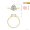 thumbnail image 4 of ANGARA Natural Trillion Composite Diamond Halo Ring in 14K Yellow Gold for Women (Size-3.3mm| Color-I-J| Clarity-I1-I2) | April Birthstone, Anniversary, Jewelry Gift for Women | Natural Diamond Ring, 4 of 9