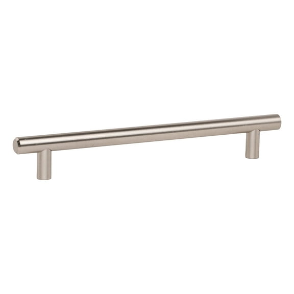 Bar Pull Collection Unique Options 7-9/16" (192mm) Center to Center, Overall Length 9-17/32", Satin Nickel Cabinet Hardware Pull / Handle
