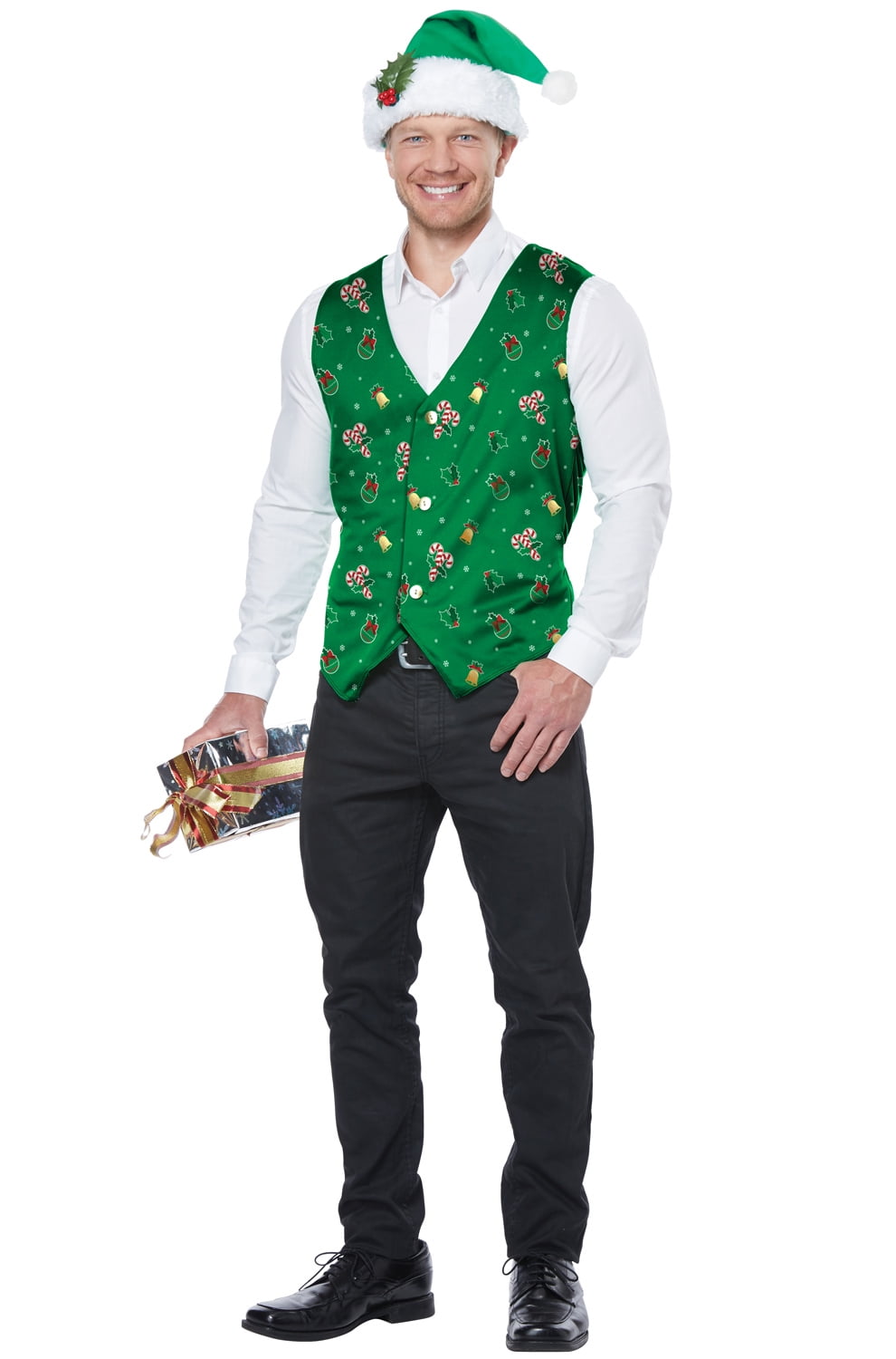 COST-M NEW Green - Sequin Waistcoat Size: Chest 38/"-40/", Leg Inseam 32.75/"