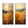 thumbnail image 2 of Designart "Countryside Wheat landscape Of Gold II" Countryside Framed Wall Art Set Of 2 - Yellow Landscapes Gallery Wall Frame Set For Home Decor, 2 of 7