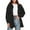 Black, variant on Women Coats Corduroy Shacket Oversized Long Sleeve Button Down Shirts Cardigan Jacket Coats Female Warm Clothing