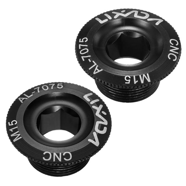 Pernos de manivela Lixada 2 uds M15 bicicleta MTB bicicleta de montaña manivela perno de fijación hueco manivela perno de la tapa del perno de aleación de aluminio Lixada Pernos de manivela
