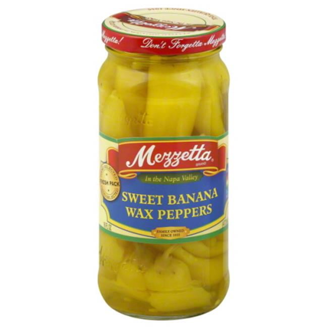 Mezzetta Sweet Banana Wax Peppers, 16 oz (Pack of 6)