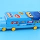 thumbnail image 5 of Estuche para lápices de dibujos animados con forma de tren, caja de papelería plegable de gran capacidad de 2 capas para estudiantes, hogar, escuela, azul, Super Flying Man, 5 of 5