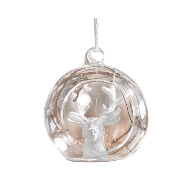 Adorno navideño colgante bola de cristal reutilizable Strade Fareast Limited Diámetro 8,5 cm