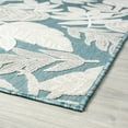 thumbnail image 5 of 2x3 Water Resistant, Small Indoor Outdoor Rugs for Patios, Front Door Entry, Entryway, Deck, Porch, Balcony | Outside Area Rug for Patio | Aqua, Floral | Size: 1'11'' x 3', 5 of 7
