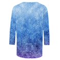 thumbnail image 5 of DDAPJ pyju Womens Sparkly Sequin Printed Tops 3/4 Sleeve Sparkly Glitter T-shirt Crewneck Dressy Tops for Party Night Multicolor XL, 5 of 6
