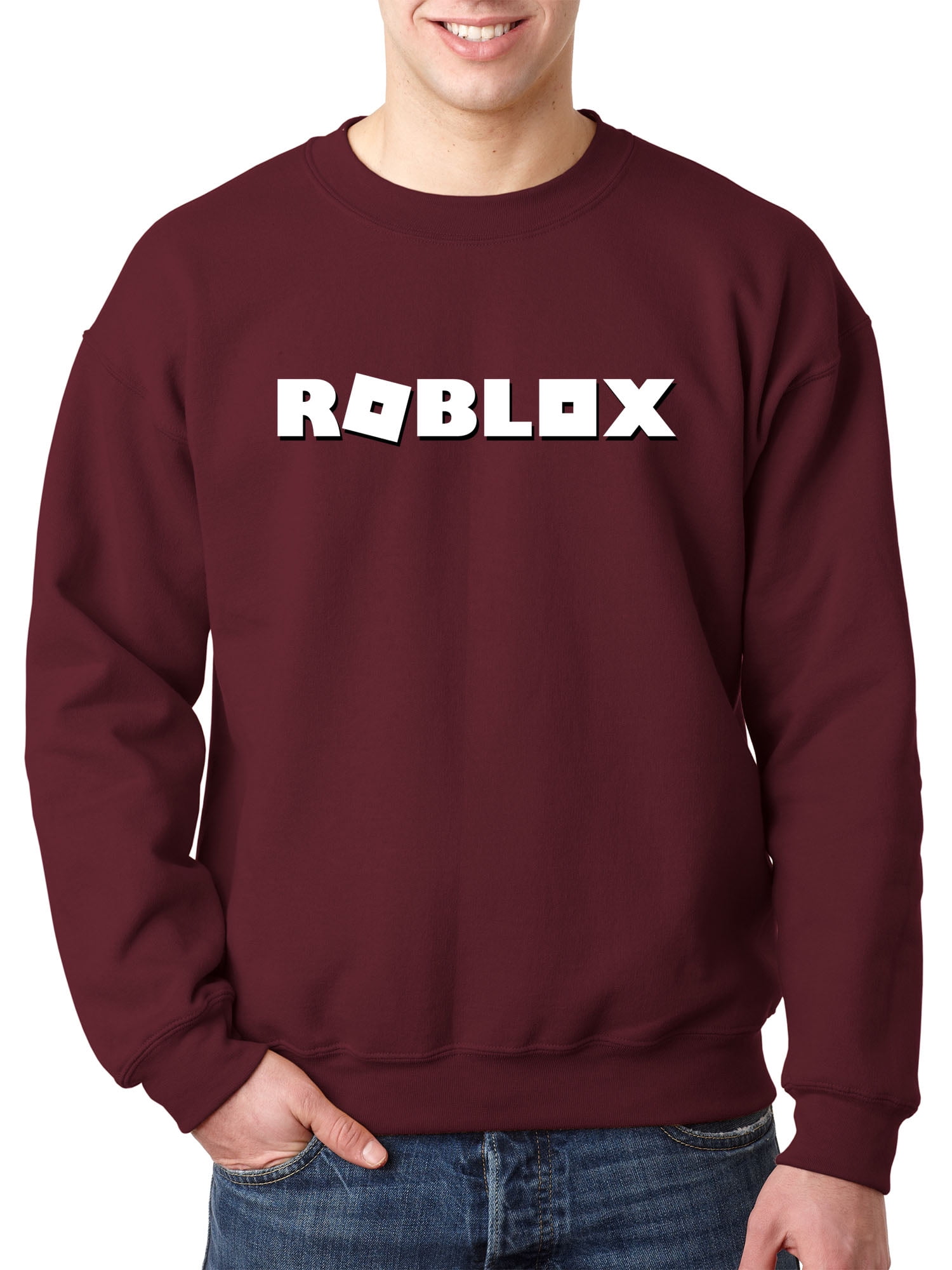 New Way 923 Crewneck Roblox Logo Game Accent Sweatshirt Small