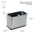 thumbnail image 3 of Kitchen Details Suction Cup Side Mount Stainless Steel Sink Caddy, 3 of 5