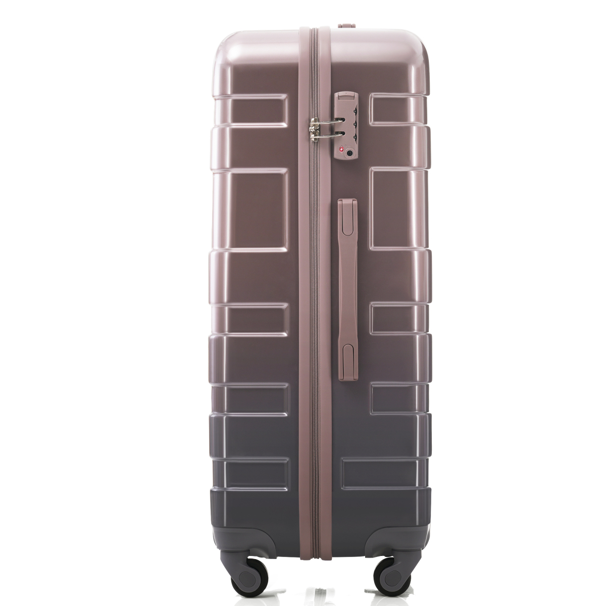 3 Piece ABS Hardshell Luggage Set Lightweight Spinner Wheels TSA Lock Golden