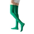 thumbnail image 6 of Clearance! Yigetop Stockings Women's Striped Colorful Printed Non Slip Stretch Over Knee Stockings Green, One Size, 6 of 6