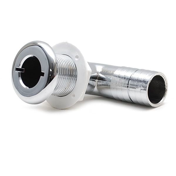 Fitting Livewell Plastic 1 1/8 Inch 90 Degree Boat Thru Hull