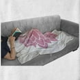 thumbnail image 6 of Pink Mandala Soft Flannel Fleece Throw Blanket, Watercolor Prehistoric Style Yoga Mandala with Lotus Leaves Art, Cozy Plush for Indoor and Outdoor Use, 50" x 60", Baby Pink Blush, by Ambesonne, 6 of 6