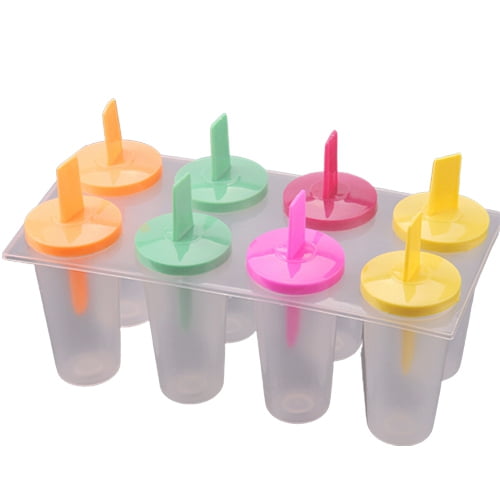 ENJOYW 8Pcs Ice Cream Lolly Maker Form DIY Pop Mould Frozen Popsicle Yogurt Molds Tools Ice Pop Mold