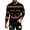 1#Coffee, variant on IAJDKMEK Men's Halloween Long Sleeve Shirt - Striped Crew Neck Loose Fit Top, Great for Parties, Everyday Wear, and Lounging Shirt,Blue L