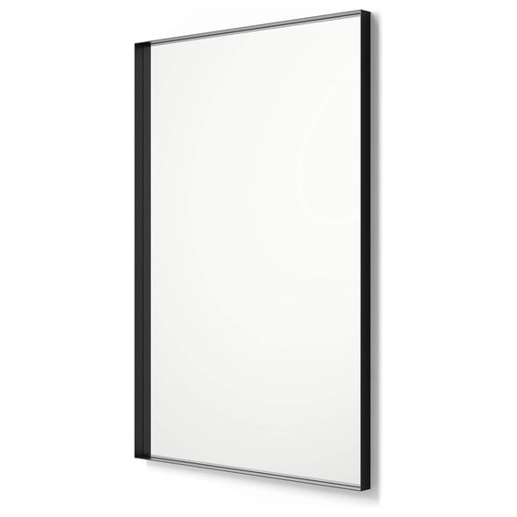 Better Bevel 24" x 36" Black Metal Framed Mirror | Rectangle Bathroom Wall Mirror