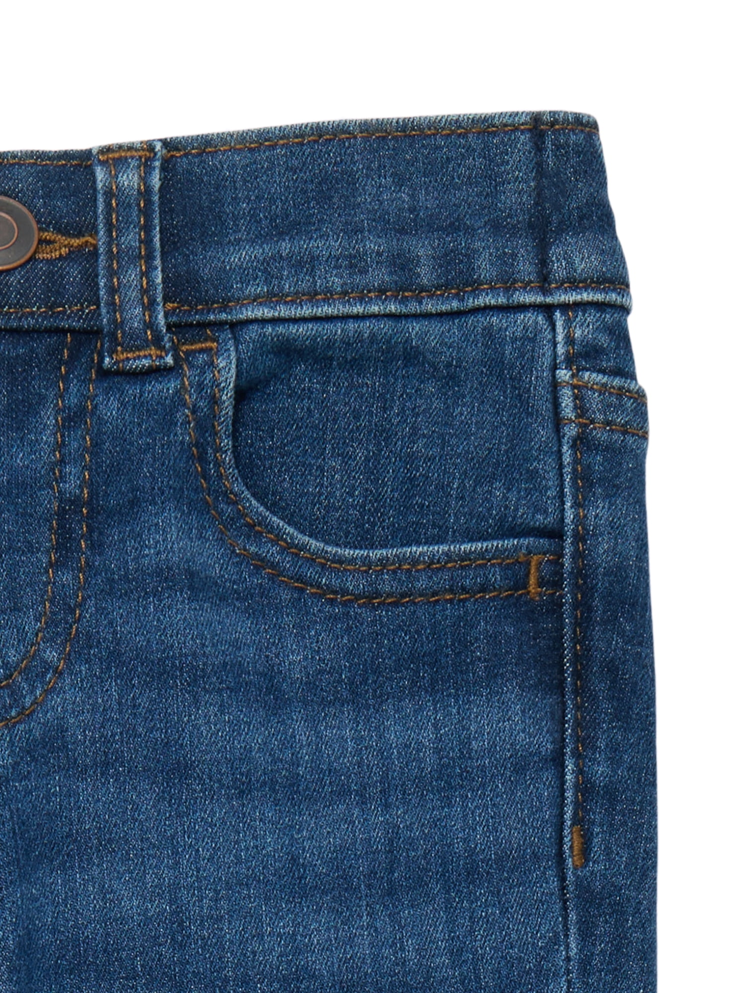 Wonder Nation Toddler Boys Straight Leg Jeans with Roll Cuffs, Sizes 12M-5T