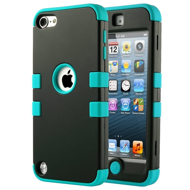 Ipod Touch 6 Case Ipod Touch 5 Case Ulak Ipod Touch 6 5th Case Hybrid Hard Pattern With Silicon Case Cover For Apple Ipod Touch 6 5th Generation Black Blue Walmart Com Walmart Com