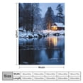 thumbnail image 4 of Fenyluxe Snowy Scene Ideal Comfy Throw Blanket Flannel Material Lightweight Wrinkle-Resistant Exquisite Gift  All Seasons 40x50in, 4 of 6