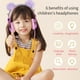 thumbnail image 4 of preciosos auriculares para con de oreja de oso para niñas, diadema retráctil para , regalos de cumpleaños para, 4 of 8