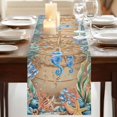 thumbnail image 3 of Table Runners 90 Inches Long Dress Scarves, Seahorse Coastal Farmhouse Coffee/Dining/Kitchen Table Runner for Living Room, Summer Nautical Starfish Coral Brown Anchor 13x90 Inch, 3 of 9
