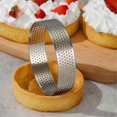 thumbnail image 3 of 2PCS Tart Rings 8 Inch Round Perforated Cake Ring,Nonstick Stainless Steel Baking Rings, Heat Ring, 3 of 5