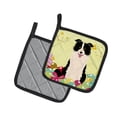 thumbnail image 2 of Caroline's Treasures Easter Border Collie Black Pair of Pot Holders, 2 of 3