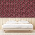 thumbnail image 3 of Ambesonne Floral Peel & Stick Wallpaper for Home, Red Roses Grunge Background, 13"x36", Dark Coral and Hunter Green, 3 of 5
