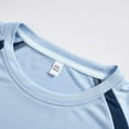 thumbnail image 4 of YLSDY Mens Crew Neck Tops Short Sleeve UPF 50+ Swim Shirt Rash Guard Sun Shirts Big & Tall Lightweight Baseball Jersey Blue S, 4 of 5