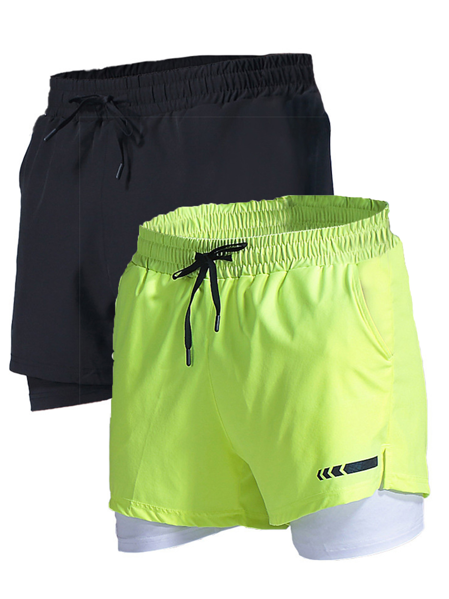 MAWCLOS Men 2 in 1 Workout Running 