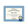 Geographics Blue Spiral Award Certificates Kit with Foil Seals and Ribbons 8.5 x 11 25