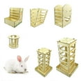 thumbnail image 2 of Wooden Hay Feeder Guinea Pig Hay Rack Manger for Bunny Chinchilla Feeding Bowls, 2 of 8